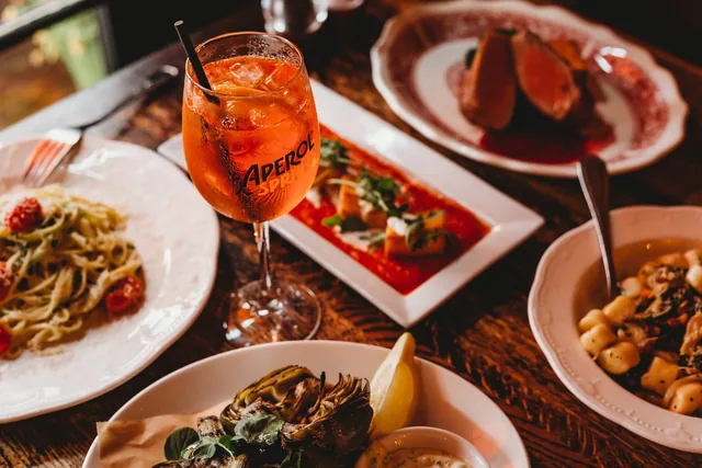 Italian dishes and an Aperol Spritz at Treva